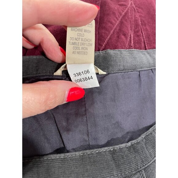 The Territory Ahead Dark Gray Corduroy Skirt Sz 10 - Picture 9 of 9